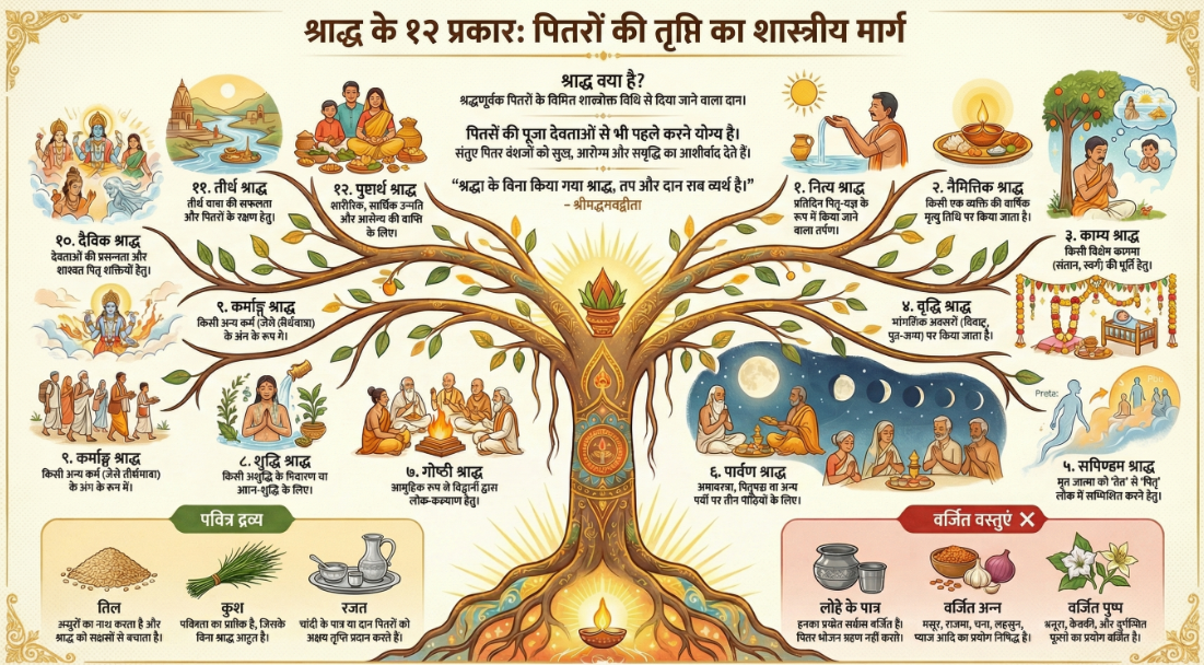 सनातन धर्मशास्त्रों में श्राद्ध के विविध भेद एवं उनका शास्त्रीय विवेचन: एक विस्तृत अनुसन्धान प्रतिवेदन